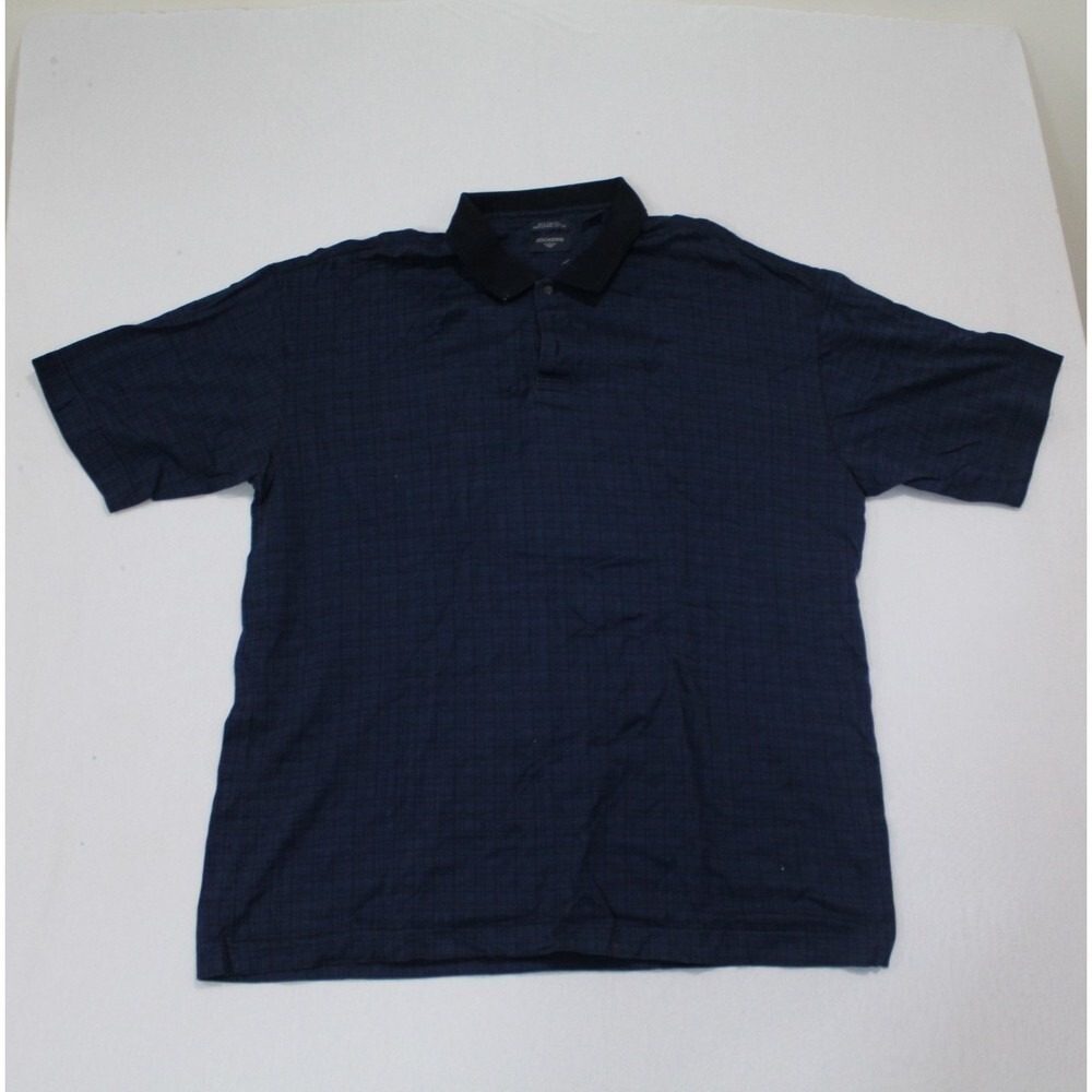 Dockers Men Blue Polo Shirt 80's Two Ply Mercerized Cotton Size XXL